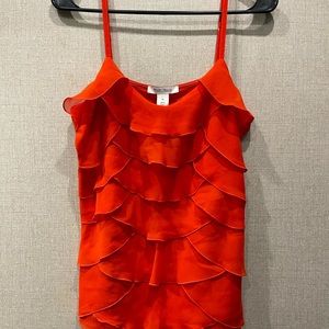 NWT White House Black Market Tiered Tank Size Med Color Sunset